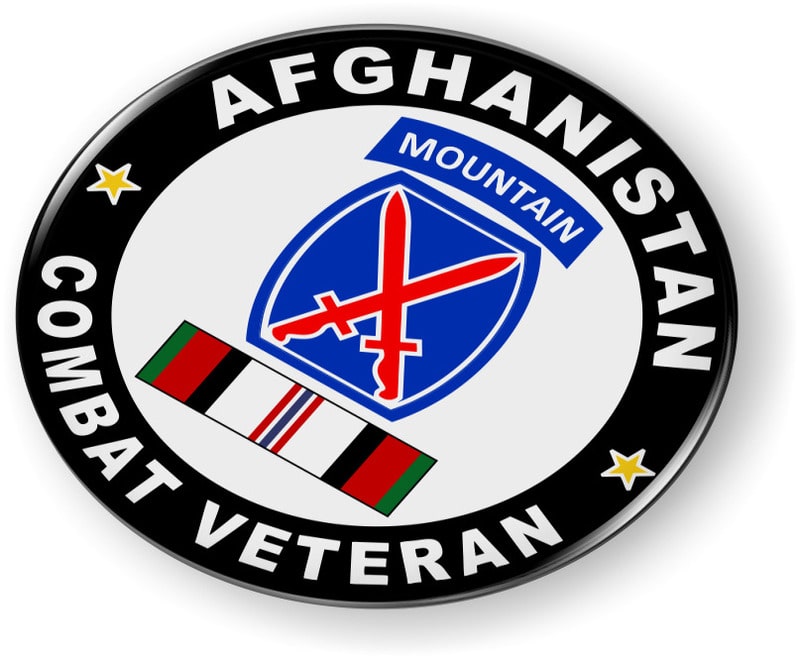 10th Mountain Division Afghanistan Combat Veteran Emblem